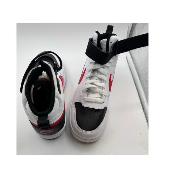 Nike Court Borough Mid 2 kids Shoes 6.5 YOUTH NWOB red, black, white - Picture 6 of 10